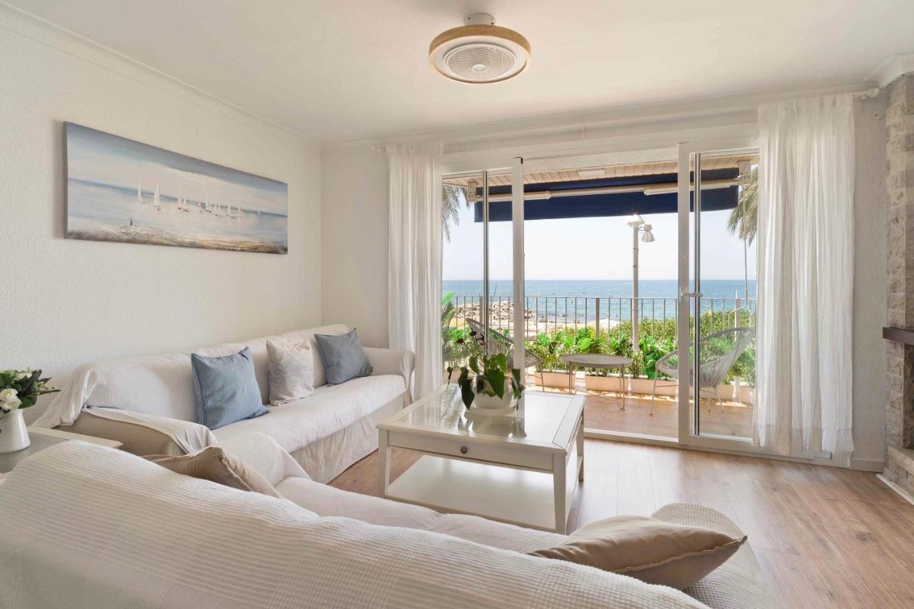 Apartamento Primera Linea De Mar Con Espectaculares Vistas Apartment Sant Pol De Mar Bagian luar foto